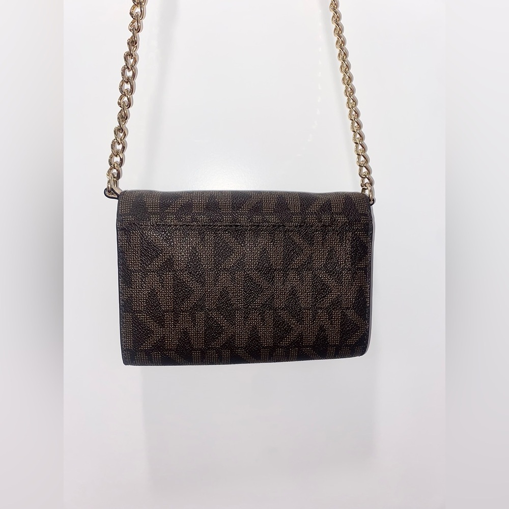 MICHAEL KORS | Purse | Brown Crossbody Bag with Gold Metal Hardware - Picture 3 of 16